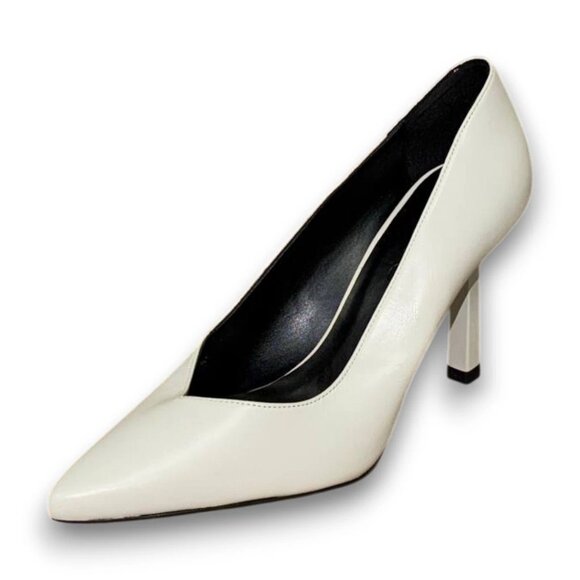 HUGO Katniss Pump 90 Women's White Leather Stiletto Heels US 7 (EU 37) MSRP $232 - Picture 6 of 9